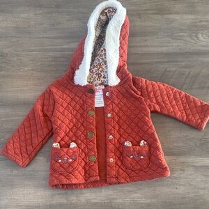Quilted Hooded Jacket with Fox Pockets